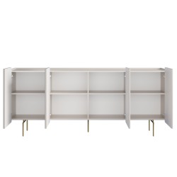 Komoda Malmi 200 cm - kaszmir / złote nóżki