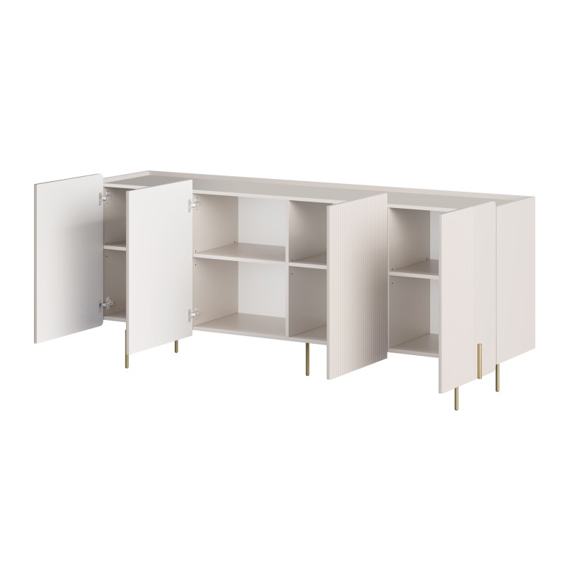 Komoda Malmi 200 cm - kaszmir / złote nóżki
