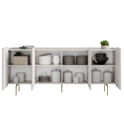 Komoda Malmi 200 cm - kaszmir / złote nóżki