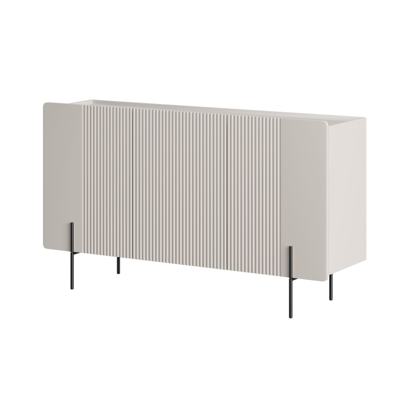 Komoda Malmi 150 cm - kaszmir z czarnymi nóżkami