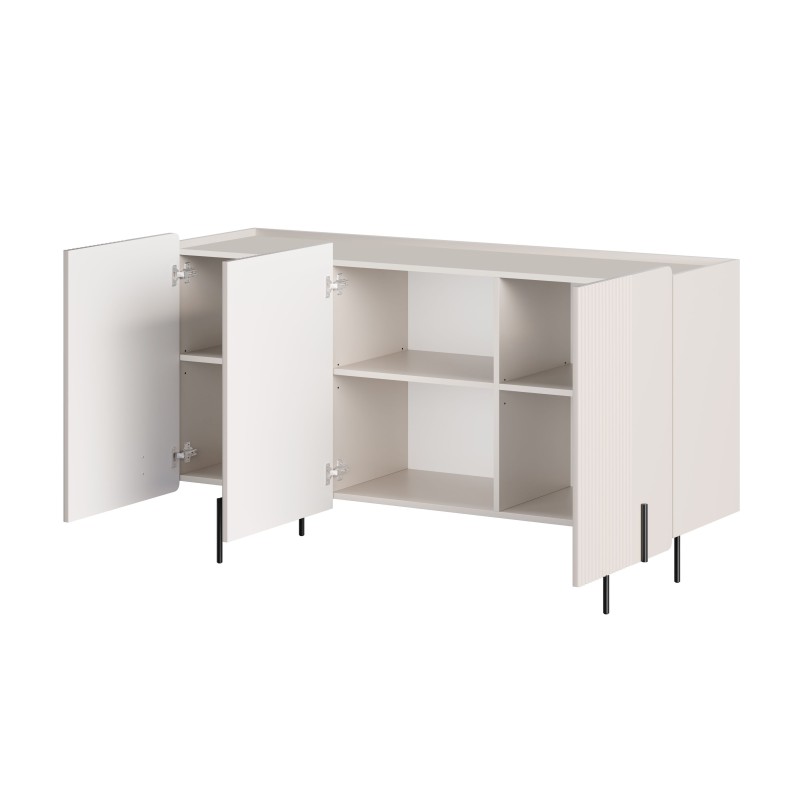 Komoda Malmi 150 cm - kaszmir z czarnymi nóżkami Komoda Malmi 150 cm - kaszmir z czarnymi nóżkami