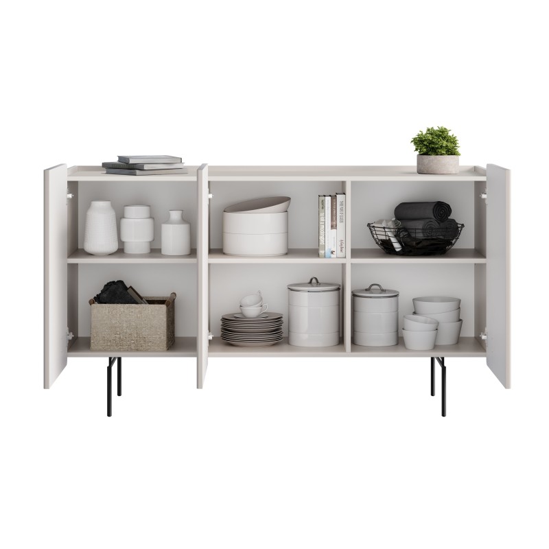 Komoda Malmi 150 cm - kaszmir z czarnymi nóżkami Komoda Malmi 150 cm - kaszmir z czarnymi nóżkami