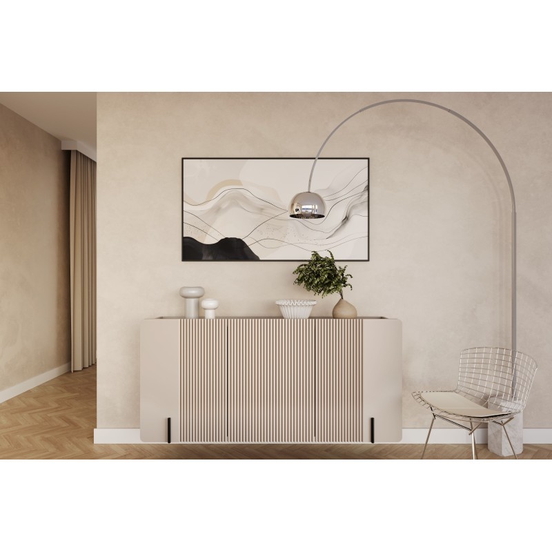 Komoda Malmi 150 cm wisząca - kaszmir / czarny Komoda Malmi 150 cm wisząca - kaszmir / czarny