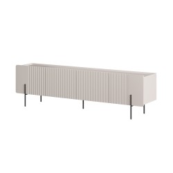 Szafka RTV Malmi 200 cm - kaszmir / czarne nóżki