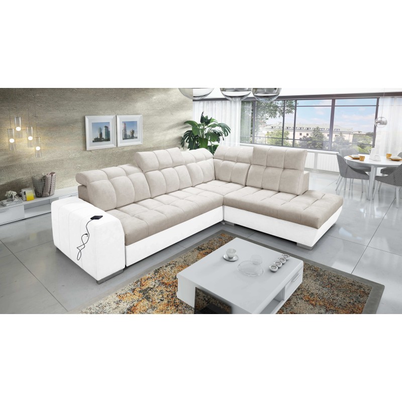 Prisma VII corner sofa with a sleeping function and USB port - designed for your comfort! Prisma VII corner sofa with a sleeping function and USB port - designed for your comfort!