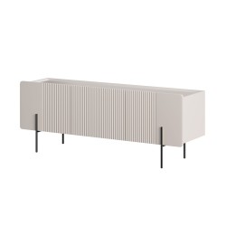Szafka RTV Malmi 150 cm - kaszmir / czarne nóżki