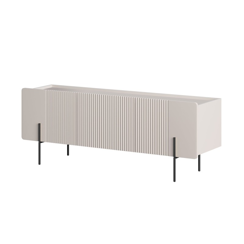 Szafka RTV Malmi 150 cm - kaszmir / czarne nóżki Szafka RTV Malmi 150 cm - kaszmir / czarne nóżki