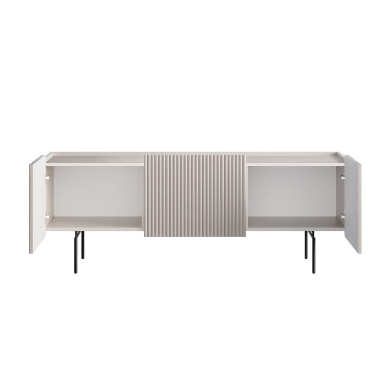 Szafka RTV Malmi 150 cm - kaszmir / czarne nóżki Szafka RTV Malmi 150 cm - kaszmir / czarne nóżki