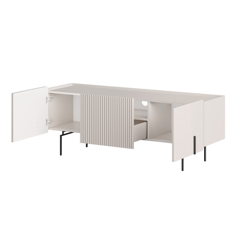 Szafka RTV Malmi 150 cm - kaszmir / czarne nóżki Szafka RTV Malmi 150 cm - kaszmir / czarne nóżki