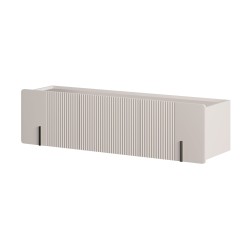 Szafka RTV Malmi 150 cm wisząca - kaszmir / czarny