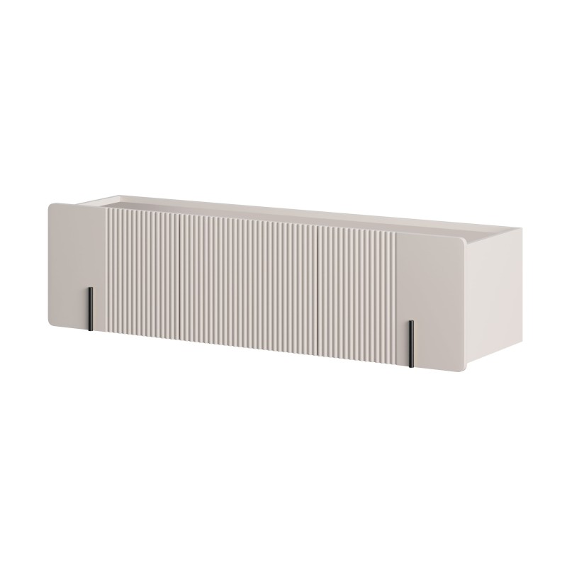 Szafka RTV Malmi 150 cm wisząca - kaszmir / czarny Szafka RTV Malmi 150 cm wisząca - kaszmir / czarny