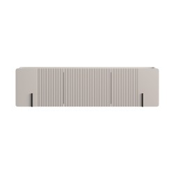Szafka RTV Malmi 150 cm wisząca - kaszmir / czarny Szafka RTV Malmi 150 cm wisząca - kaszmir / czarny