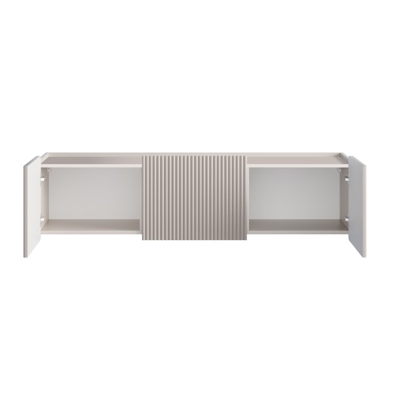 Szafka RTV Malmi 150 cm wisząca - kaszmir / czarny Szafka RTV Malmi 150 cm wisząca - kaszmir / czarny