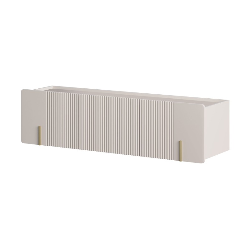 Szafka RTV Malmi 150 cm - kaszmir / złoty