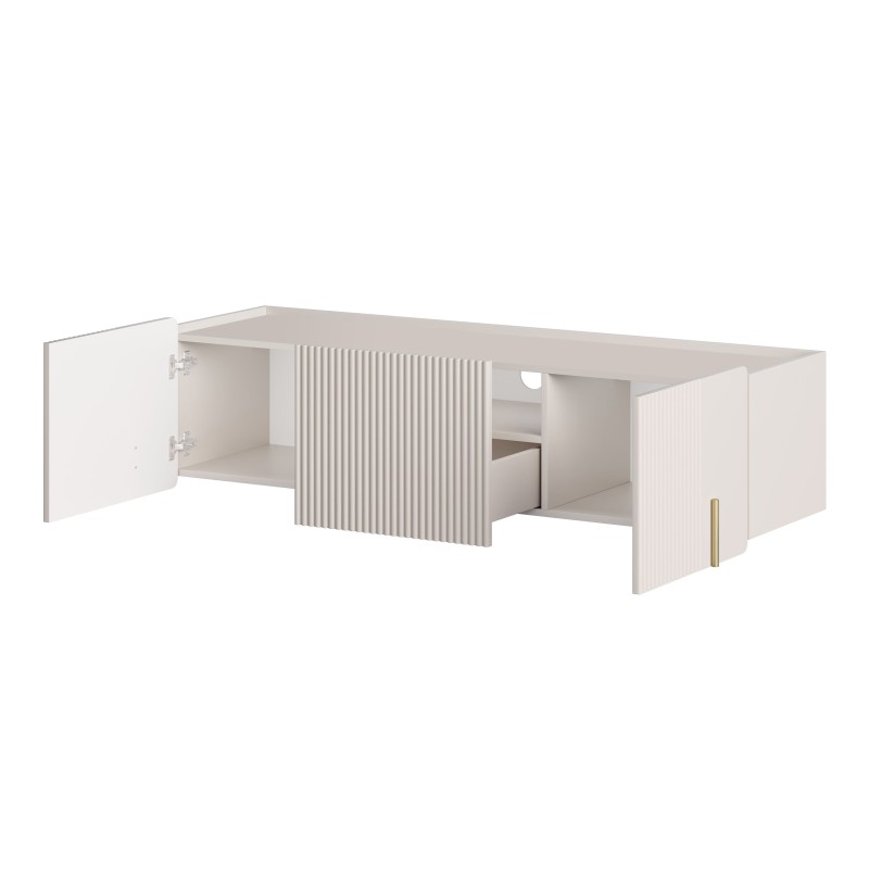 Szafka RTV Malmi 150 cm wisząca - kaszmir / złoty Szafka RTV Malmi 150 cm wisząca - kaszmir / złoty