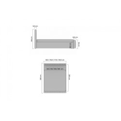 Łóżko tapicerowane Nicole 140x200 z pojemnikiem Łóżko tapicerowane Nicole 140x200 z pojemnikiem