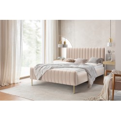 Łóżko tapicerowane Nicole 160x200 - złote nogi Łóżko tapicerowane Nicole 160x200 - złote nogi