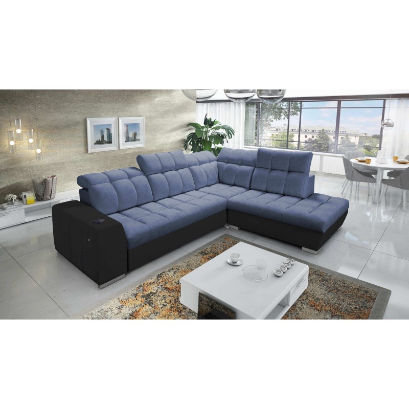 Prisma VII corner sofa with a sleeping function and USB port - designed for your comfort! Prisma VII corner sofa with a sleeping function and USB port - designed for your comfort!