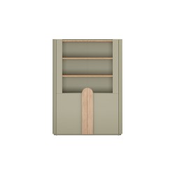 Witryna Amilio do salonu 100 cm - eukaliptus / dąb baltic dune / uchwyty dąb naturalny Witryna Amilio do salonu 100 cm - eukaliptus / dąb baltic dune / uchwyty dąb naturalny