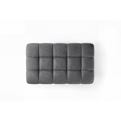 Pufa Valoris z pojemnikiem - szary welwet premium