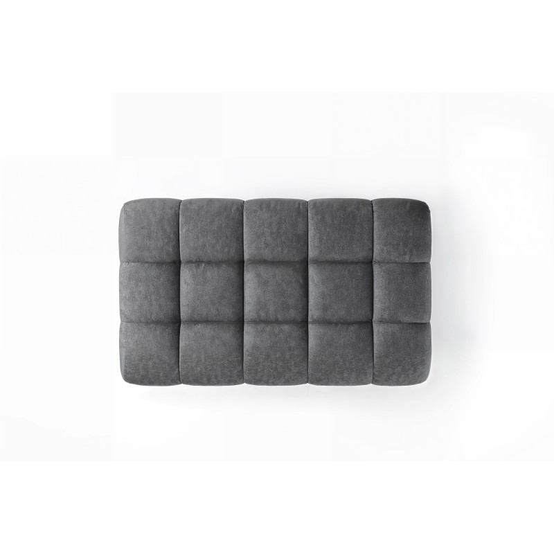 Pufa Valoris z pojemnikiem - szary welwet premium