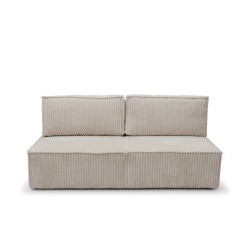 Kanapa Solvero z funkcją spania - kremowy plusz Tilia 03