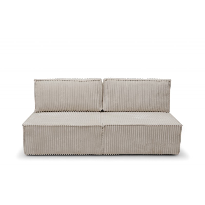 Kanapa Solvero z funkcją spania - kremowy plusz Tilia 03