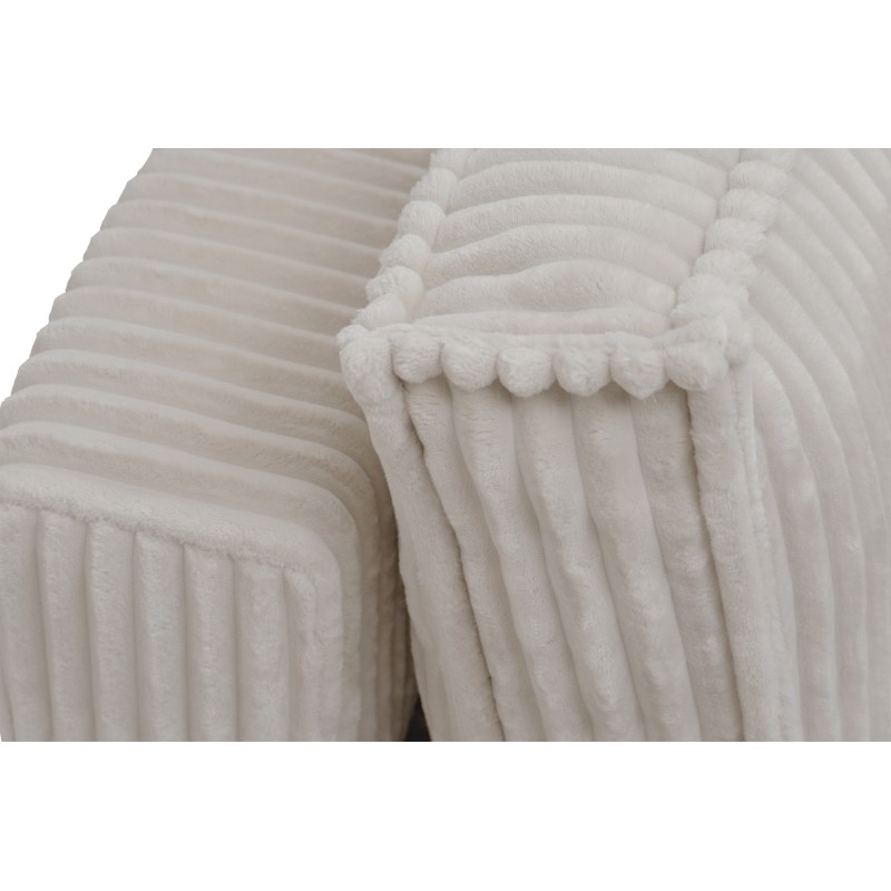 Kanapa Solvero z funkcją spania - kremowy plusz Tilia 03