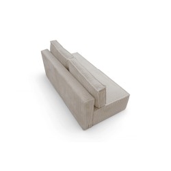 Kanapa Solvero z funkcją spania - kremowy plusz Tilia 03