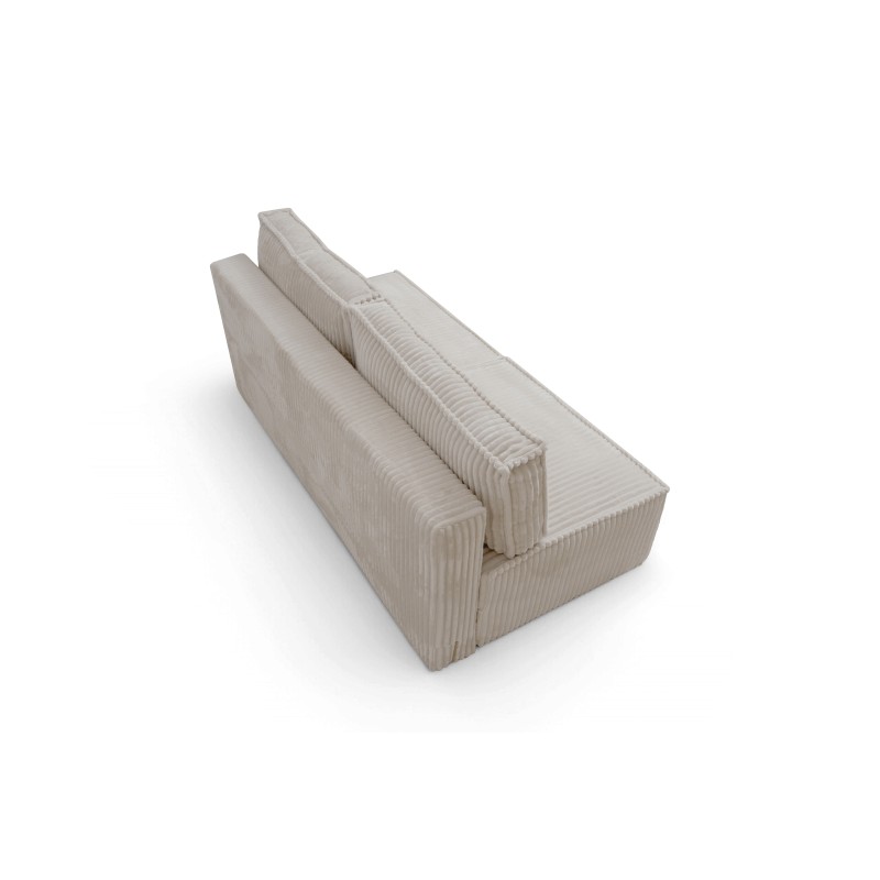 Kanapa Solvero z funkcją spania - kremowy plusz Tilia 03