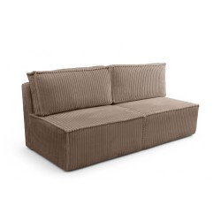 Kanapa Solvero z funkcją spania - beżowy plusz Tilia 17