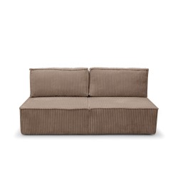 Kanapa Solvero z funkcją spania - beżowy plusz Tilia 17