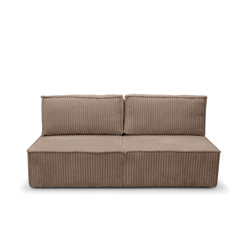 Kanapa Solvero z funkcją spania - beżowy plusz Tilia 17