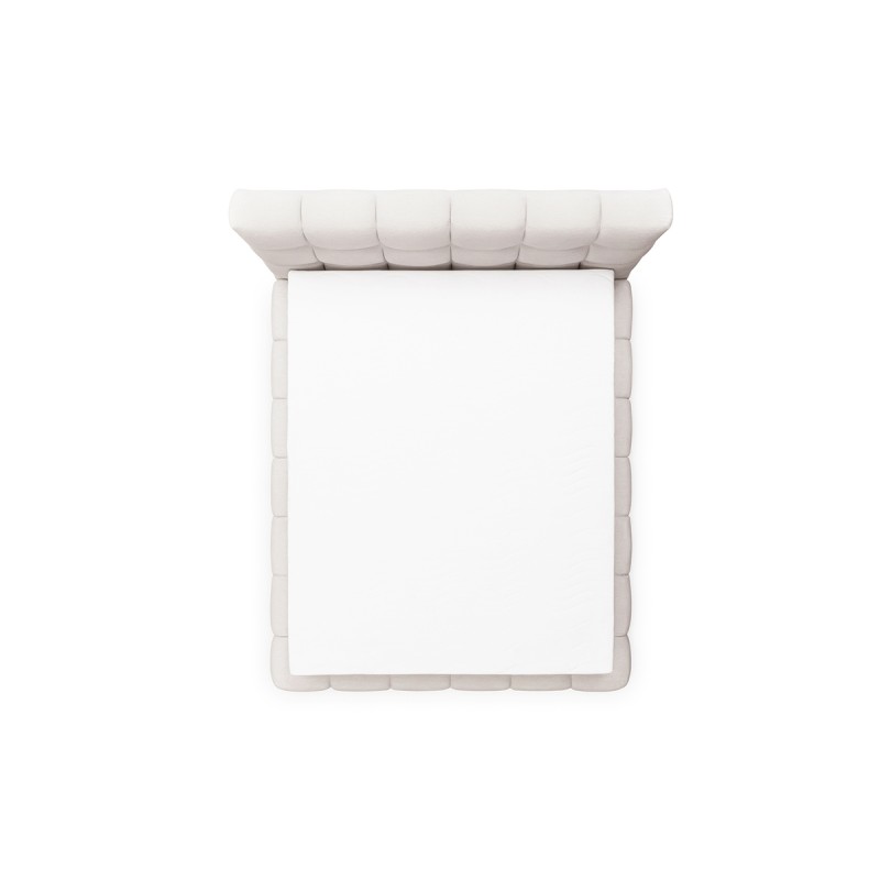 Łóżko sypialniane z pojemnikiem Magnelio 180x200 - beżowy welur Element 17 Łóżko sypialniane z pojemnikiem Magnelio 180x200 - beżowy welur Element 17