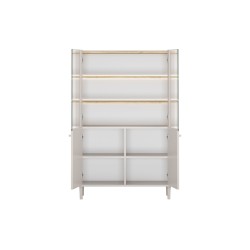 Witryna Elivo 100 cm na nóżkach - kaszmir / dąb olejowany Witryna Elivo 100 cm na nóżkach - kaszmir / dąb olejowany