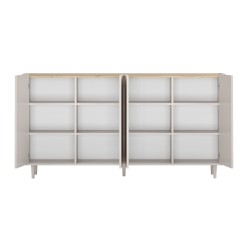 Komoda Elivo 200 cm na nóżkach - kaszmir / dąb olejowany Komoda Elivo 200 cm na nóżkach - kaszmir / dąb olejowany