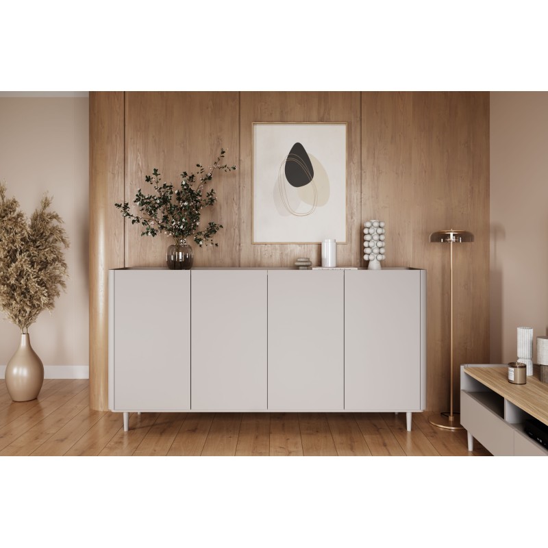 Komoda Elivo 200 cm na nóżkach - kaszmir / dąb olejowany Komoda Elivo 200 cm na nóżkach - kaszmir / dąb olejowany