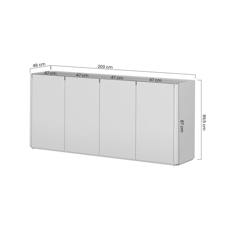 Komoda Elivo 200 cm - kaszmir / dąb olejowany Komoda Elivo 200 cm - kaszmir / dąb olejowany