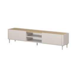Szafka RTV Elivo 220 cm - kaszmir / dąb olejowany