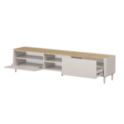 Szafka RTV Elivo 220 cm - kaszmir / dąb olejowany Szafka RTV Elivo 220 cm - kaszmir / dąb olejowany