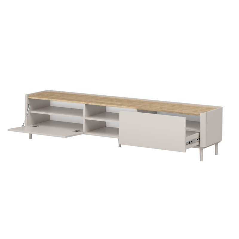 Szafka RTV Elivo 220 cm - kaszmir / dąb olejowany Szafka RTV Elivo 220 cm - kaszmir / dąb olejowany