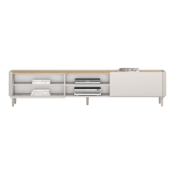 Szafka RTV Elivo 220 cm - kaszmir / dąb olejowany Szafka RTV Elivo 220 cm - kaszmir / dąb olejowany