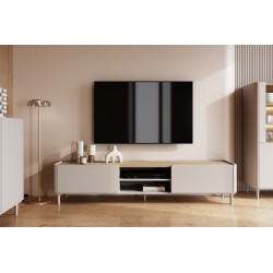 Szafka RTV Elivo 220 cm - kaszmir / dąb olejowany Szafka RTV Elivo 220 cm - kaszmir / dąb olejowany
