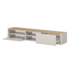 Szafka RTV Elivo 220 cm - kaszmir / dąb olejowany Szafka RTV Elivo 220 cm - kaszmir / dąb olejowany