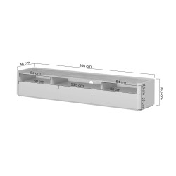 Szafka RTV Elivo 200 cm - kaszmir / dąb olejowany Szafka RTV Elivo 200 cm - kaszmir / dąb olejowany