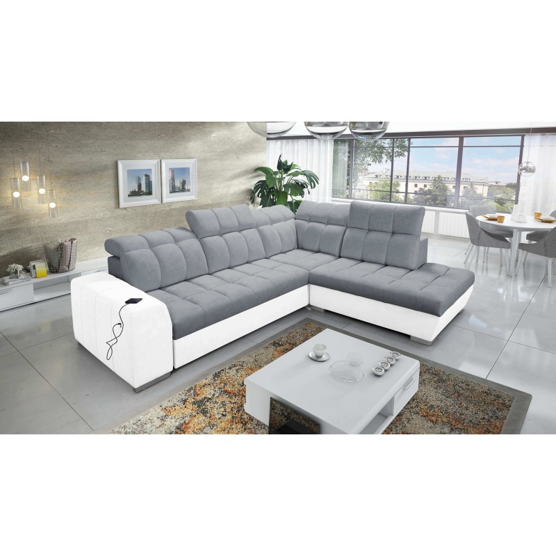Prisma VII corner sofa with a sleeping function and USB port - designed for your comfort! Prisma VII corner sofa with a sleeping function and USB port - designed for your comfort!