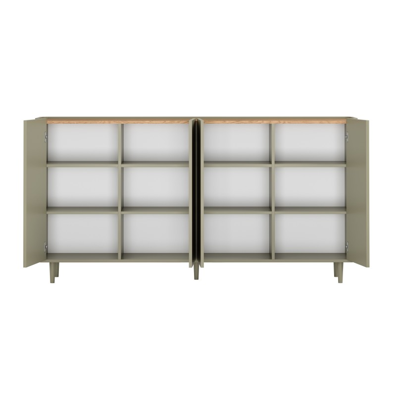 Komoda Elivo 200 cm - eukaliptus i dąb Baltic Dune