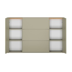 Komoda Elivo 150 cm z szufladami - eukaliptus / dąb baltic dune Komoda Elivo 150 cm z szufladami - eukaliptus / dąb baltic dune