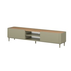 Szafka RTV Elivo 220 cm - eukaliptus i dąb Baltic dune