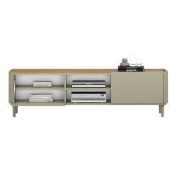 Szafka RTV Elivo 170 cm na nóżkach - eukaliptus / dąb baltic dune Szafka RTV Elivo 170 cm na nóżkach - eukaliptus / dąb baltic dune